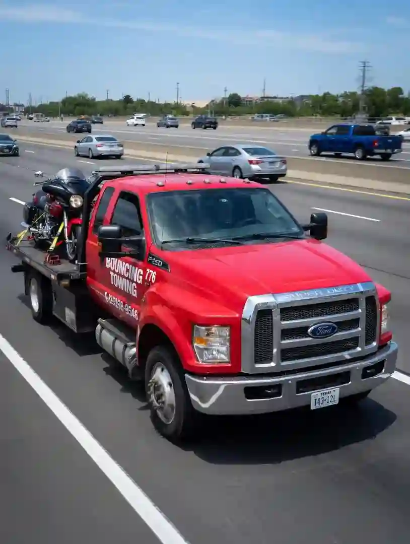 Bouncing Towing motorcycle towing service across Texas